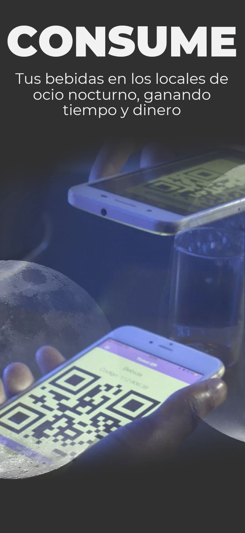 Creatividad vertical de Luna con consumo mediante código QR