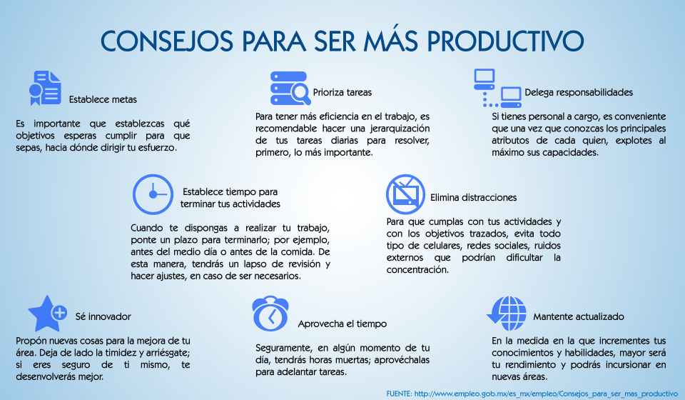 Consejos para la productividad